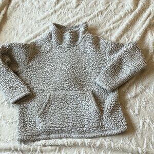 Eddie Bauer Fleece Pullover Tan Cowl Neck Fireside Plush Pullover Size M